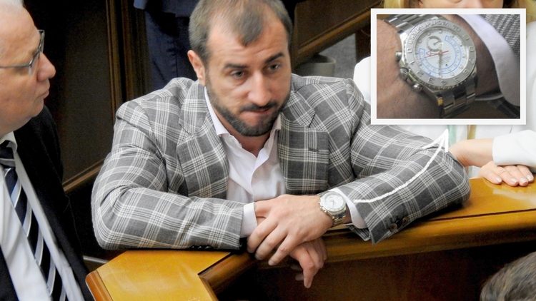 Нардеп Рыбалка «засветил» часы Rolex стоимостью более миллиона гривен