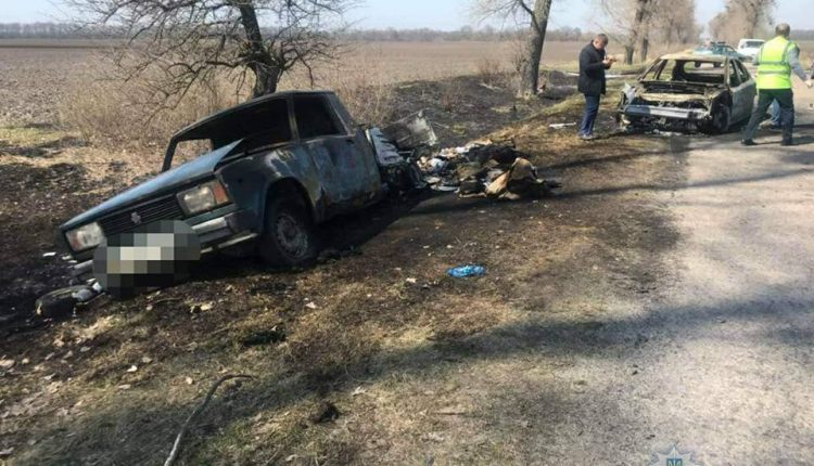 На Киевщине ограбили и сожгли автомобиль «Укрпочты», перевозивший пенсии