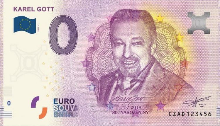 В Чехии центробанк выпустил банкноту в €0, посвященную Карелу Готту